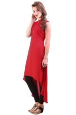 Libas-Womens-Straight-Kurta-Red-online-shopping-zaroori-india-image-2