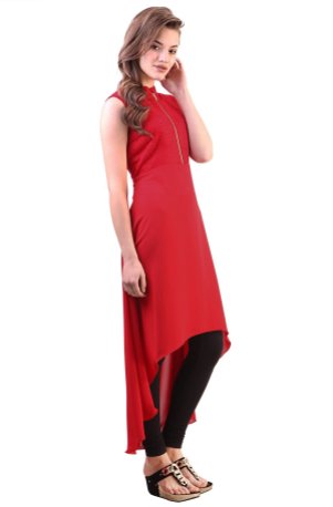 Libas-Womens-Straight-Kurta-Red-online-shopping-zaroori-india-image-3